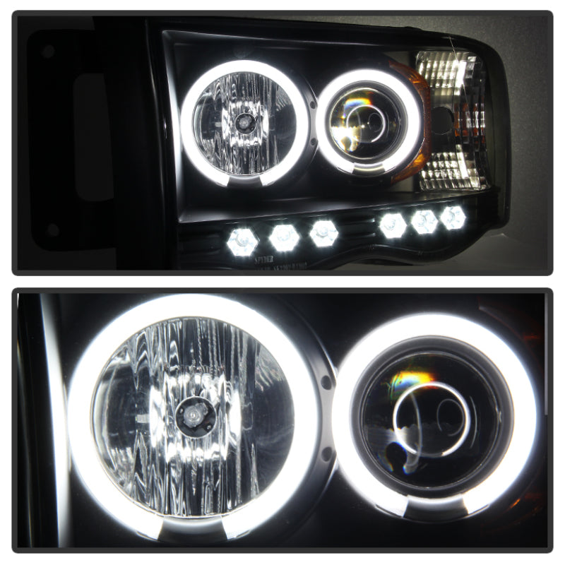 Spyder Dodge Ram 1500 02-05 03-05 Projector Headlights CCFL Halo LED Blk Smke PRO-YD-DR02-CCFL-BSM 5078797