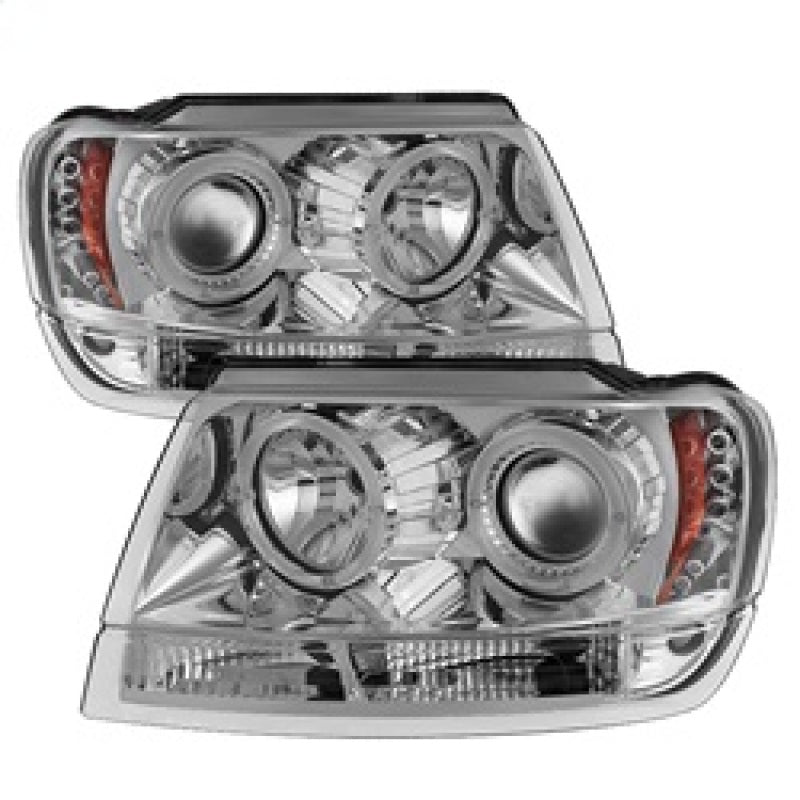 Spyder Jeep Grand Cherokee 99-04 Projector Headlights LED Halo LED Chrm - PRO-YD-JGC99-HL-C 5011152