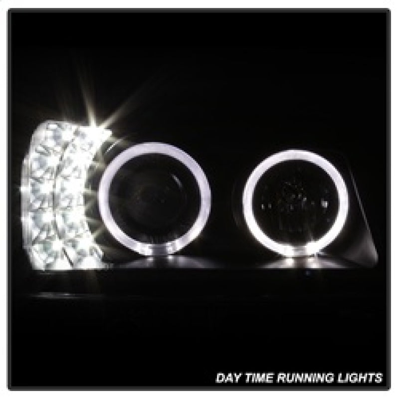 SPYDER xTune Chevy Silverado 03-06 Projector Headlights 4pcs - LED Halo - Black PRO-JH-CSIL03-SET-BK 9036774