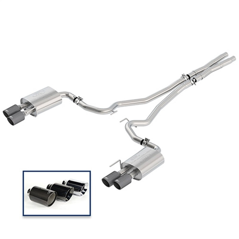 Ford Racing 2018+ Mustang GT 5.0L Cat-Back Extreme Exhaust System w/ Quad Carbon Fiber Tips M-5200-M8EFA