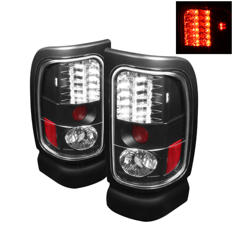 Spyder Dodge Ram 1500 94-01/Ram 2500/3500 94-02 LED Tail Lights Black ALT-YD-DRAM94-LED-BK 5002693