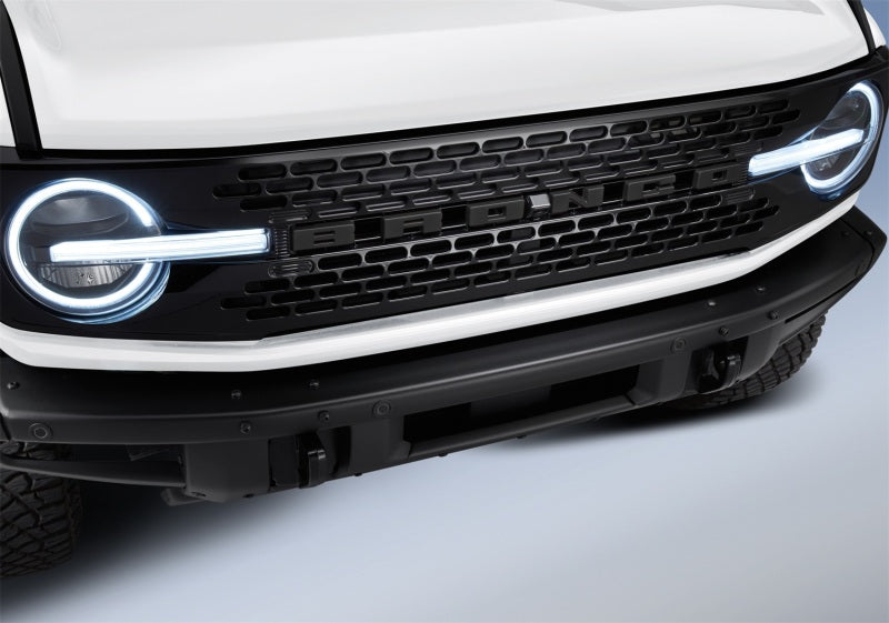 Ford Racing 2021+ Bronco Grille Lettering Overlay Kit - Black M-1447-BLMB