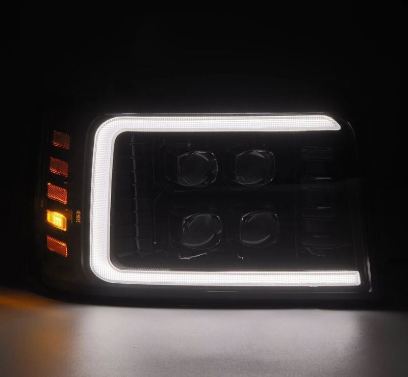 AlphaRex 92-96 Ford F-Series/Bronco NOVA-Series LED Proj Headlight Alpha-Bk w/Actv Light SS & SBDRL 880269 *Discontinued