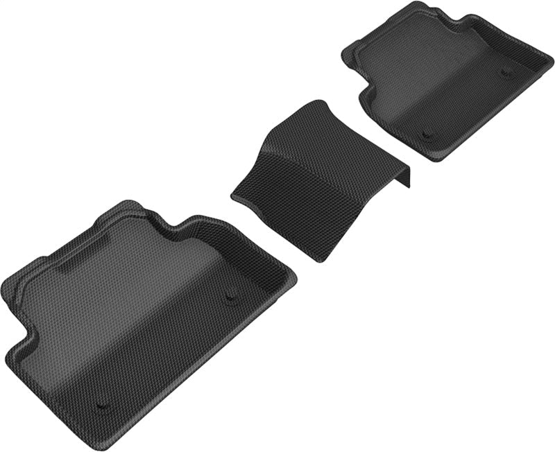 3D MAXpider 18-20 Jaguar E-Pace Kagu 2nd Row Floormats - Black L1JG01321509
