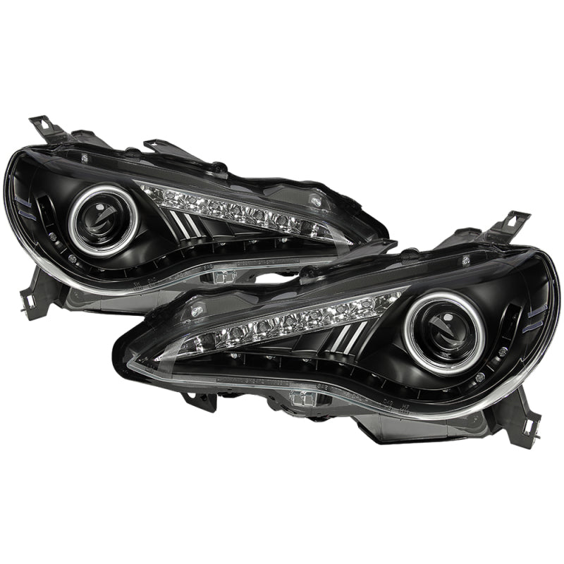Spyder Scion FRS 12-14 Projector Headlights DRL LED Black PRO-YD-SFRS12-BK 5075413
