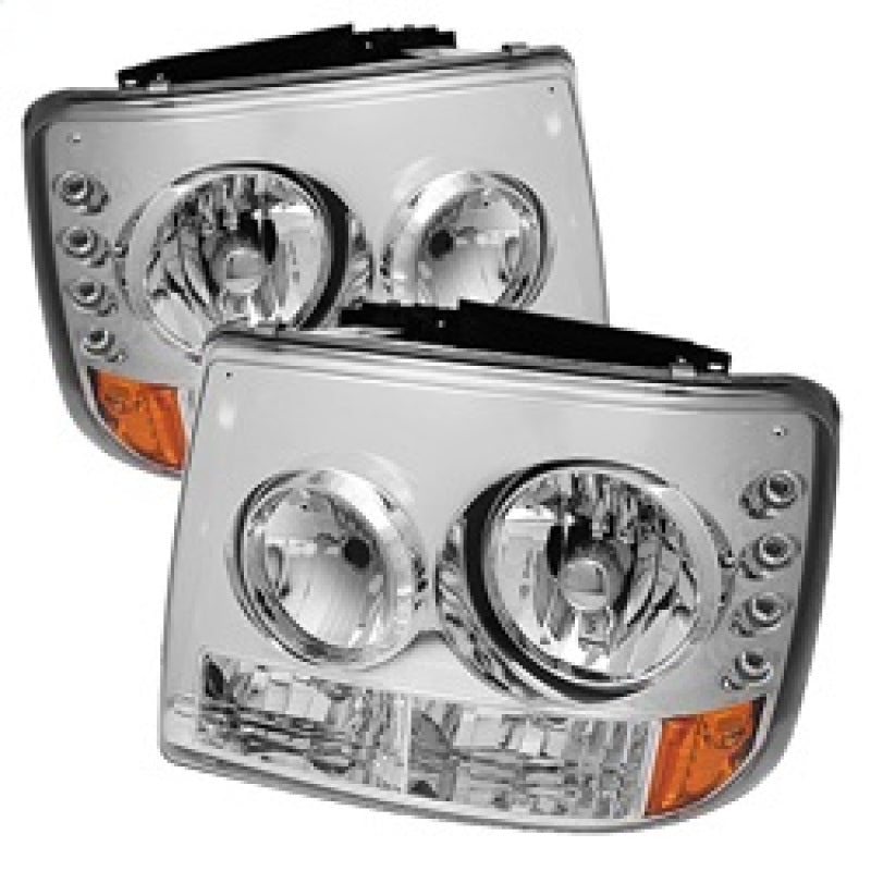 Spyder Chevy Silverado 1500 99-02 ( Not Fit HD Model)LED Crystal Headlights Chr HD-YD-CS99-1PC-AM-C 5012456