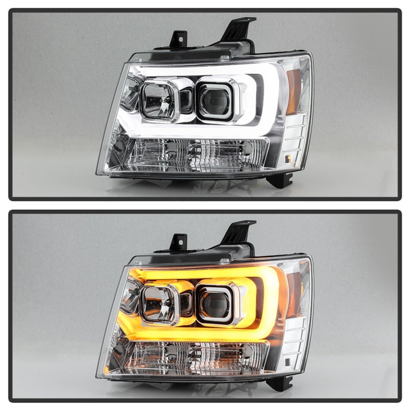 Spyder 07-14 Chevy Suburban/Tahoe V2 Projector Headlights LED Turn Sig Chrome PRO-YD-CSUB07V3-SB-C 5086235