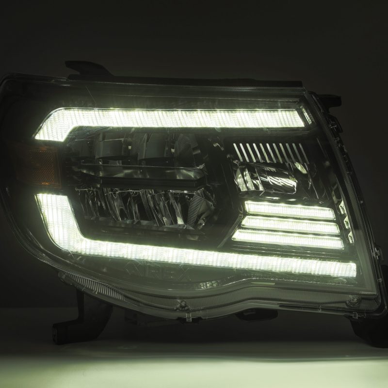 AlphaRex 05-11 Toyota Tacoma LUXX Crystal Headlights Plank Style Chrome w/Activation Light/DRL 880734 *Discontinued