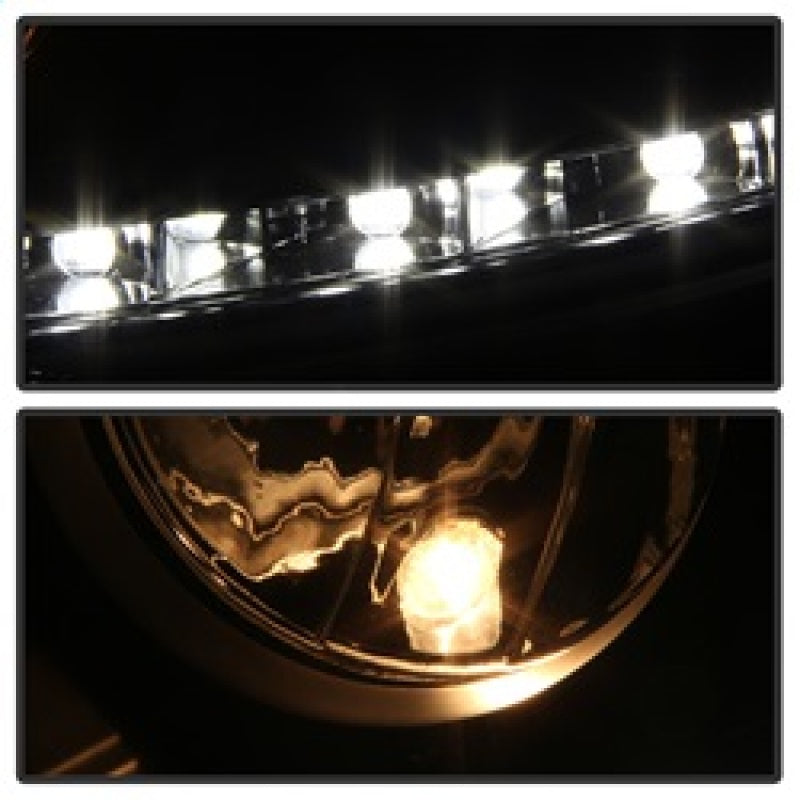 Spyder Volkswagen GTI 06-09/Jetta 06-09 Halogen Model Only - DRL Black PRO-YD-VG06-DRL-BK 5017505