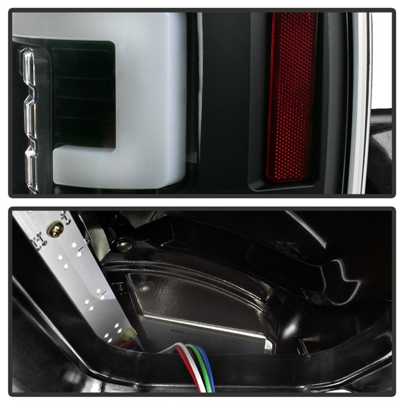 Spyder 17-18 Ford F-250 SD (w/Blind Spot Sensor) LED Tail Lights - Blk (ALT-YD-FS17BS-LED-BK) 5085610