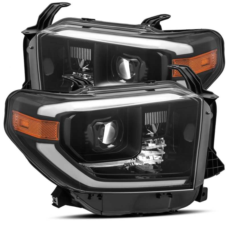 AlphaRex 14-20 Toyota Tundra PRO-Series Projector Headlights Plank Style Alpha Black w/Activ Light 880718 *Discontinued