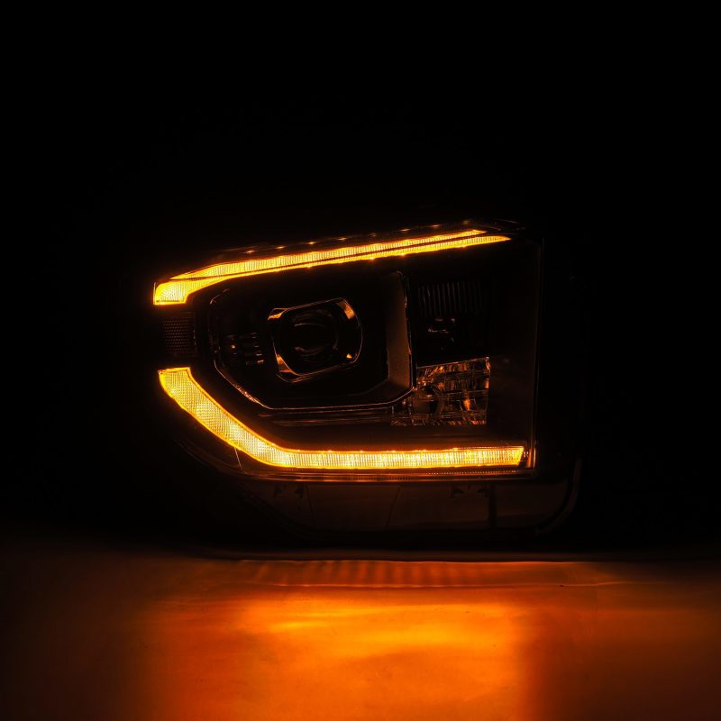 AlphaRex 14-21 Toyota Tundra LUXX-Series LED Proj Headlights Blk w/Actv Light & Seq. Sig + DRL 880835 *Discontinued