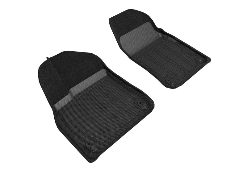 3D MAXpider 19-21 Porsche Cayenne 2021 Cayenne GTS Elegant Hybrid 1st Row Floormat - Black SLPO01914709