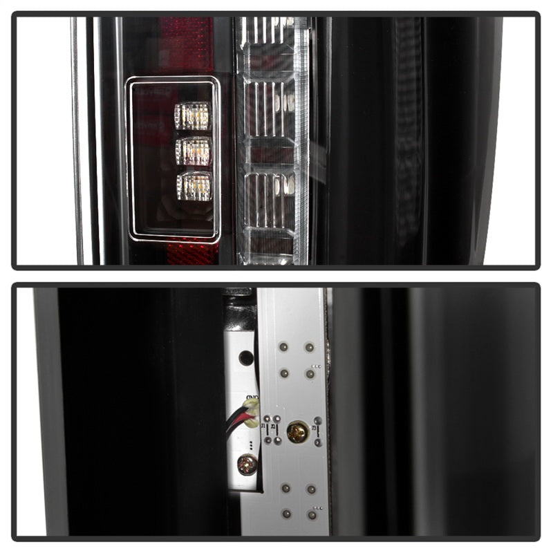 Spyder 17-18 Ford F-250 SD (w/Blind Spot Sensor) LED Tail Lights - Blk (ALT-YD-FS17BS-LED-BK) 5085610