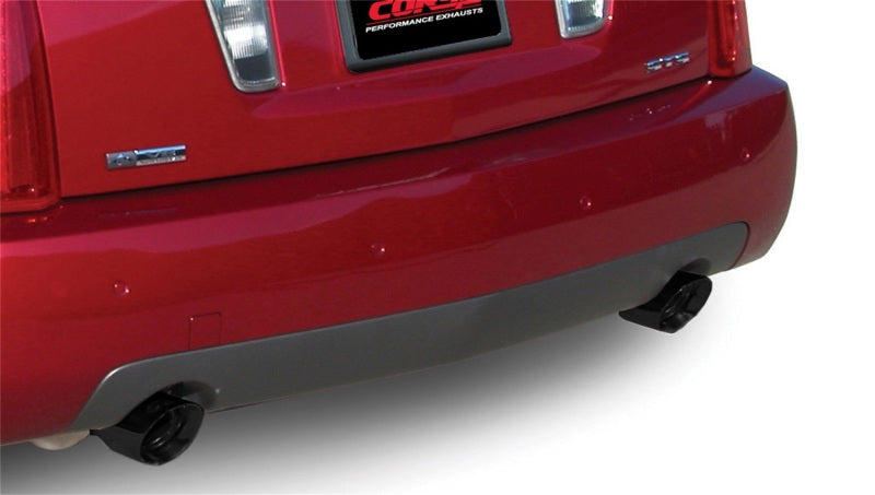 Corsa 05-07 Cadillac STS 4.6L 2.5in Axle-Back Dual Rear w Single 4in Black Pro-Series Tips 14157BLK