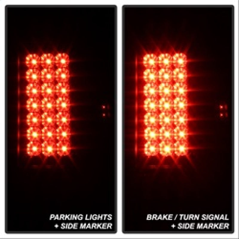 Spyder Ford F150 side 97-03/F250 Super Duty 99-07 LED Tail Lights Blk Smke ALT-YD-FF15097-LED-BSM 5078179
