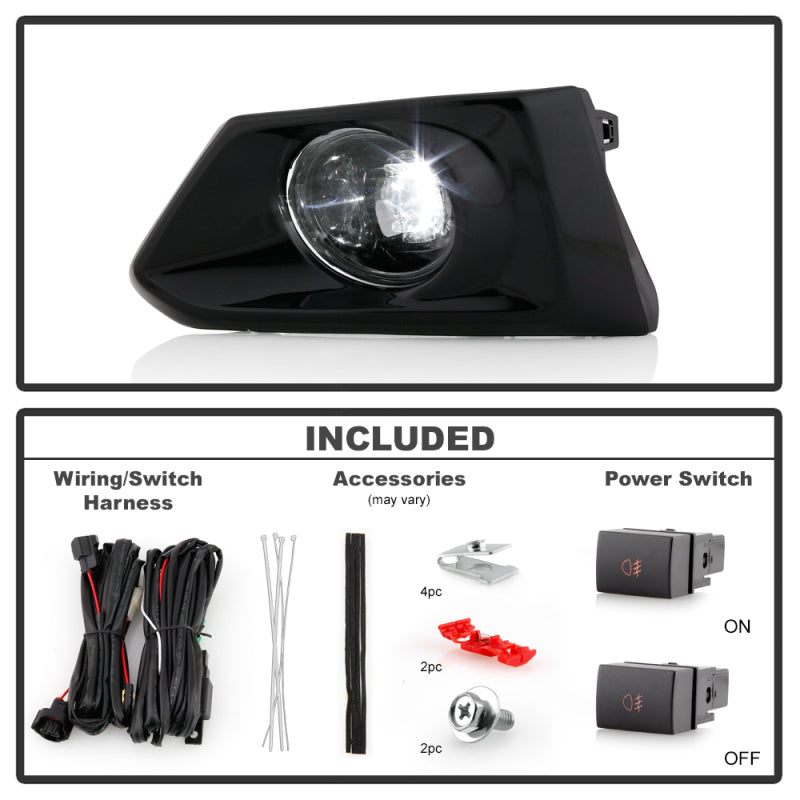 Spyder Nissan Altima 19-20 OEM Full LED Fog Lights w/ Universal Switch Clear FL-NA19-LED-C 5087065