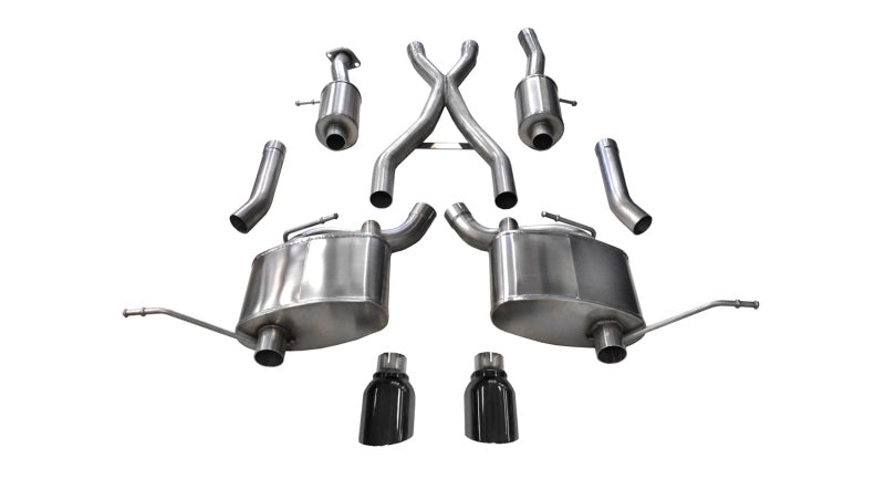 Corsa Performance 15-16 Jeep Grand Cherokee Black 2.5in Dual Rear Exit Cat-Back Exhaust