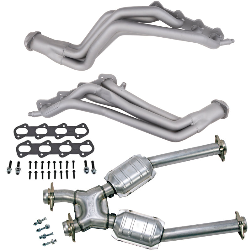 BBK 96-98 Ford Mustang Cobra 4.6L 1-5/8 Long Tube Headers w/High Flow Catted X-Pipe (Ti Ceramic) 15322