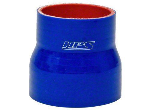 HPS 3/8" - 1/2" ID, 4" Length, Silicone Straight Reducer Coupler Hose, High Temp 4-ply Reinforced, 9.5mm - 13mm ID, Blue