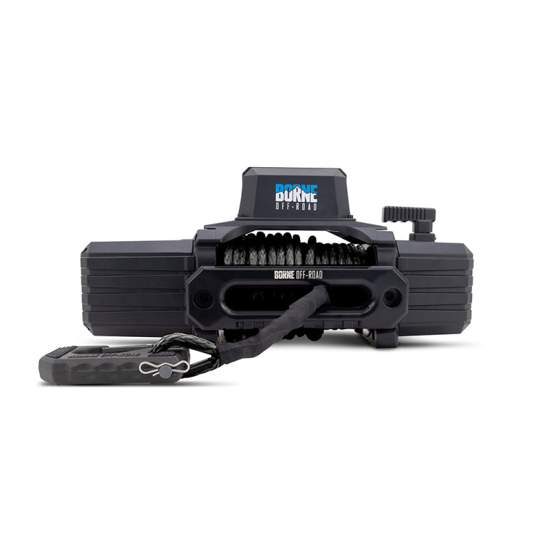 Borne Off-Road 12K Winch - Black Synthetic Rope BNWN-12-SBK