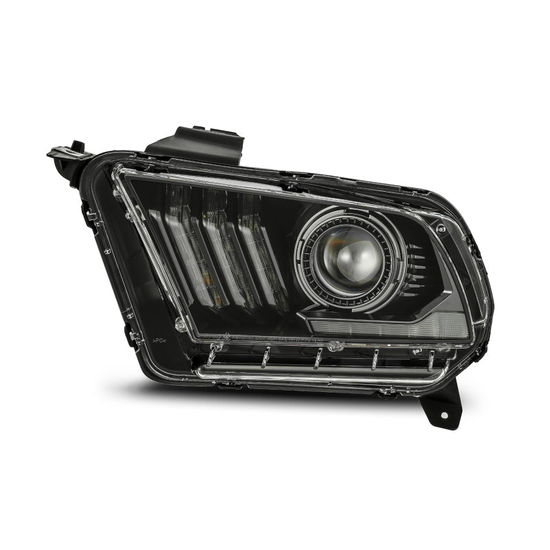 AlphaRex 10-12 Ford Mustang PRO-Series Projector Headlights Plank Style Jet Black w/Top/Bottom DRL 880110 *Discontinued