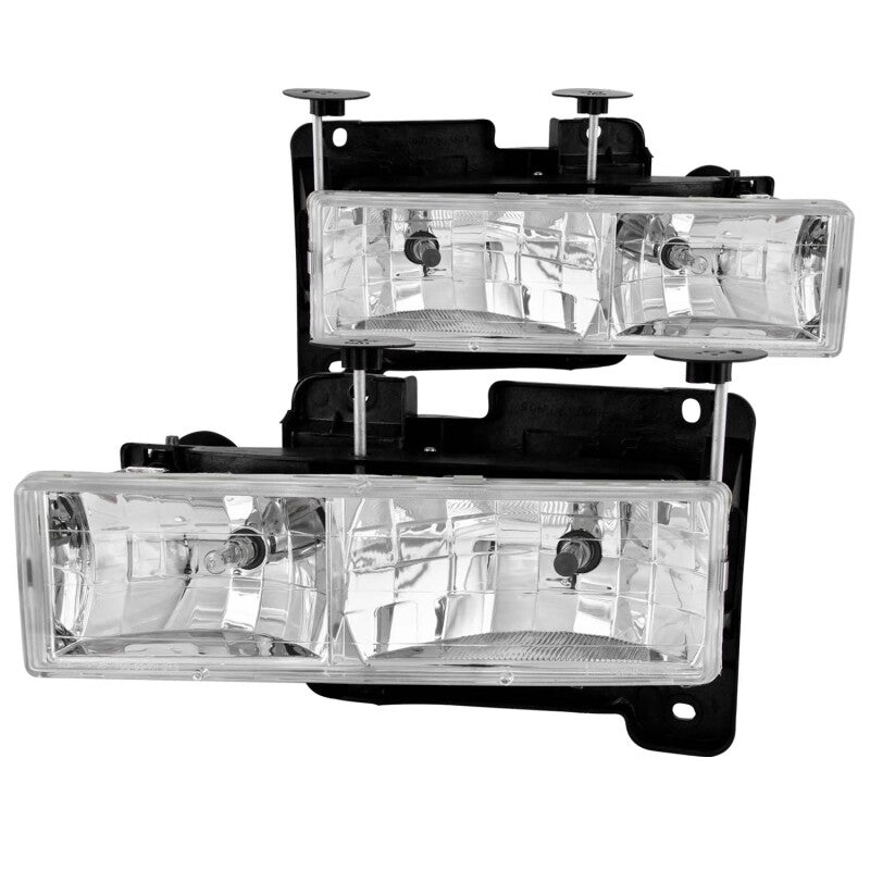 Anzo Chrome Crystal Headlights 1992-1999 Chevy Suburban