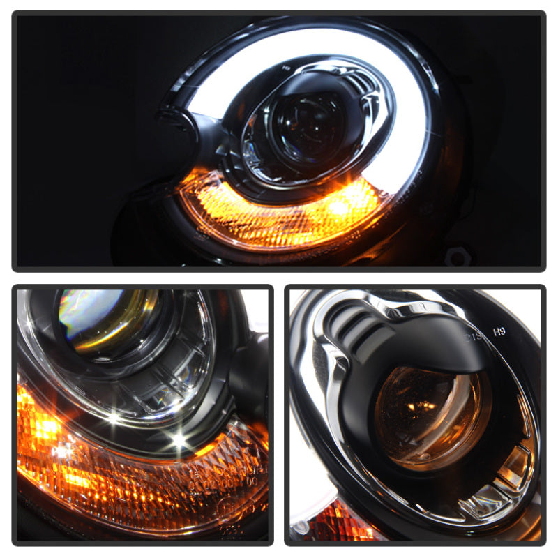 Spyder Mini Cooper 2010-2012 Projector Headlights Xenon/HID Model- DRL Blk PRO-YD-MC07-HID-DRL-BK 5080615