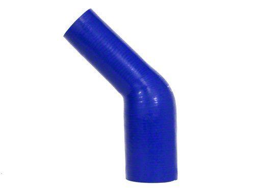 HPS 2" - 2-1/4" ID, Silicone 45 Degree Elbow Reducer Coupler Hose, High Temp 4-ply Reinforced, Blue, 51mm - 57mm ID