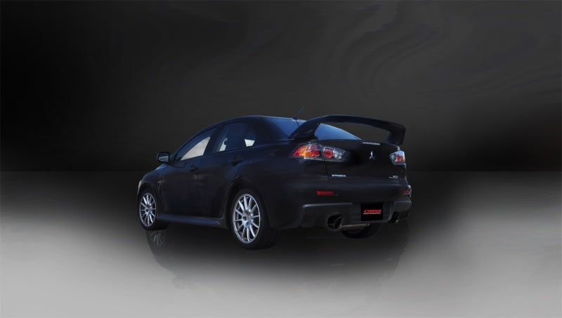 Corsa Performance 08-14 Mitsubishi Lancer Evolution X Sedan 2.0L Black Sport Dual Rear