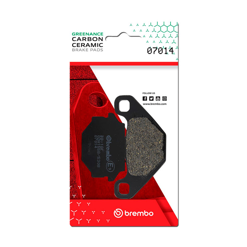 Brembo OE Aprilia Rx/Fantic Grinta/Mz 660/Mz Baghira/Mz Mastiff Carbon Ceramic Brake Pad - Rear 07014