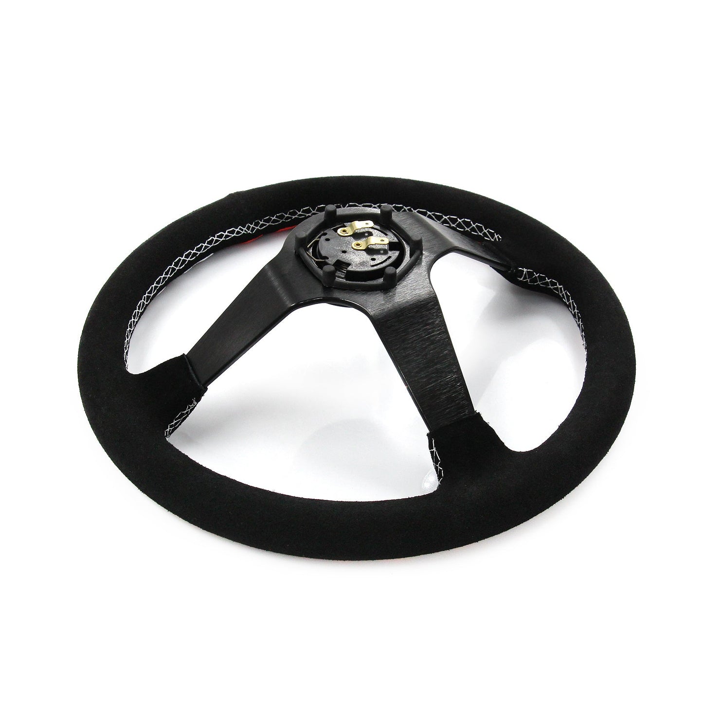 Have Faith Deep Dish 350mm Steering Wheel + Short Hub Adapter Kit For Mustang Focus Fiesta Mazda