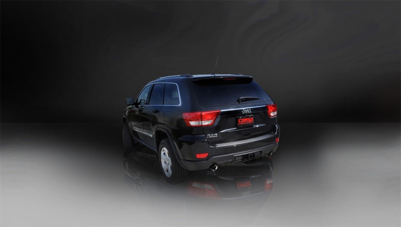 Corsa 11-21 Jeep Grand Cherokee 3.6L 2.5in Dual Rear Exit Sport Exhaust w/ 4.5in Black Tips 14980BLK