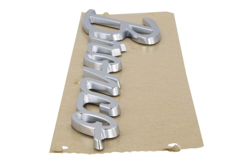 Ford Racing 21-23 Bronco Script Fender Badge - Silver M-1447-BSS