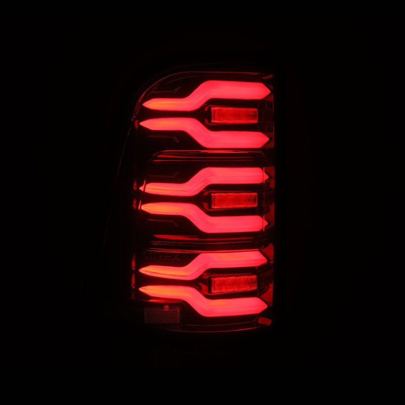 AlphaRex 19-21 Dodge Ram 1500 Luxx-Series LED Tail Lights Black/Red w/Activ Light/Seq Signal 640050 *Discontinued