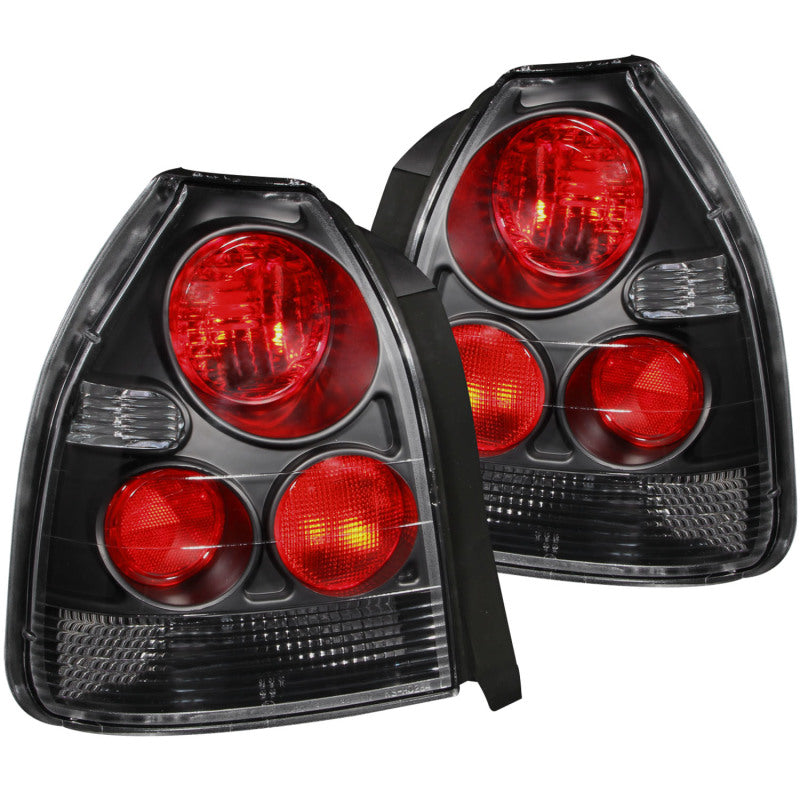 Anzo 1996-2000 Honda Civic Tail lights Black