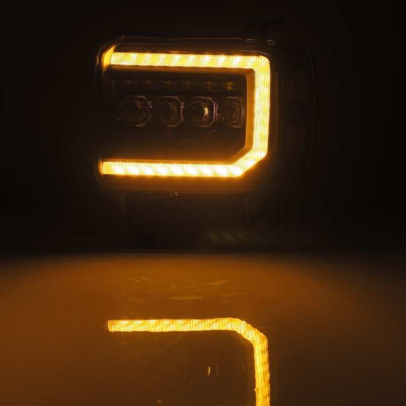 AlphaRex 14-18 GMC Sierra NOVA LED Proj Headlights Plank Style Black w/Activ Light/Seq Signal/DRL 880617 *Discontinued