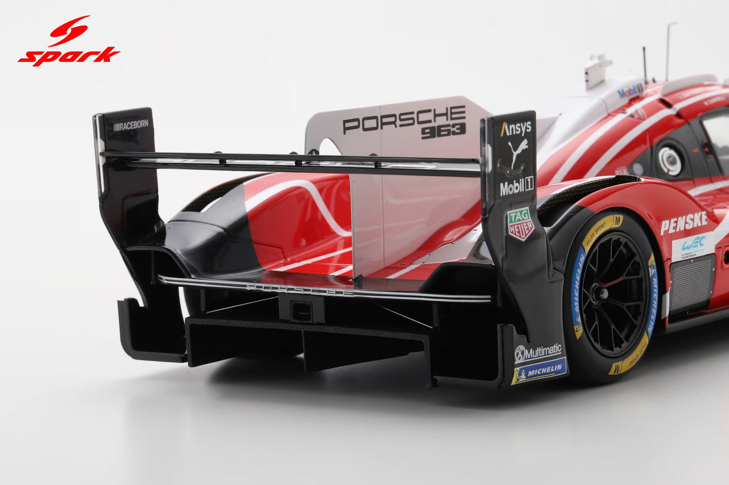 Spark Model Porsche 963 #6 Penske IMSA 2nd Le Mans 24hrs 2025 1:18 WITH DISPLAY