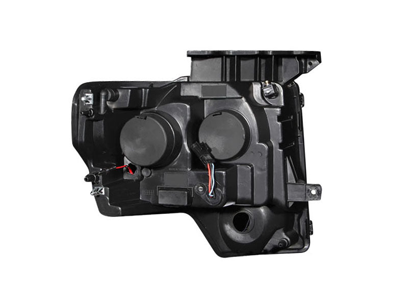 Anzo 2009-2014 Ford F-150 Projector Headlights w/ Halo Black (CCFL)