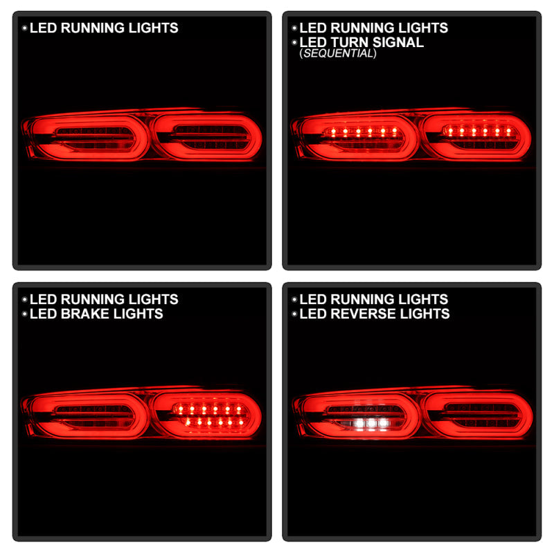 Spyder Chevy Camaro 16-18 (Do Not Fit Halogen Model) LED Tail Lights Chrome ALT-YD-CCAM16LED-SEQ-C 5087249