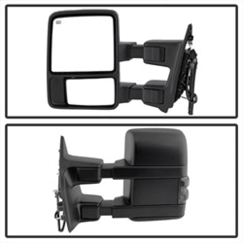 SPYDER xTune Ford SuperDuty 08-15 Extendable Heated Mirrors w/ LED Signal Smoke MIR-FDSD08S-PW-SM-SET 9935831