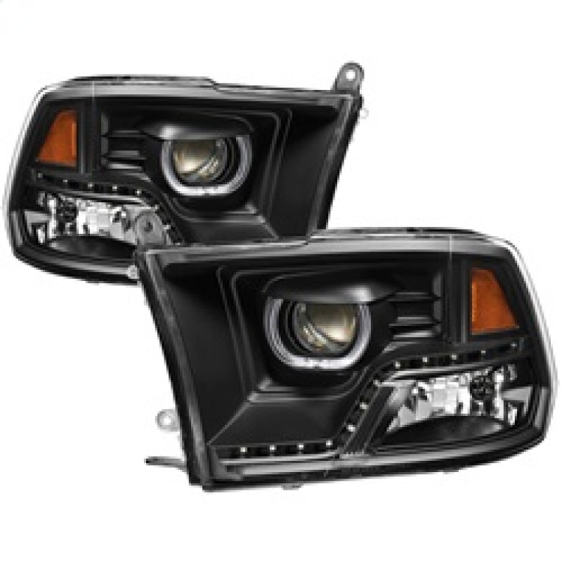 SPYDER xTune Dodge Ram 2009-2014 Halo LED Projector Headlights - Black PRO-JH-DR09-CFB-BK 9036729