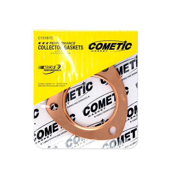 Cometic Gasket Cometic Exhaust Header Collector Gasket .043in Copper-2.5in Diameter Port-3.5in Bolt Circle-Set C15187C