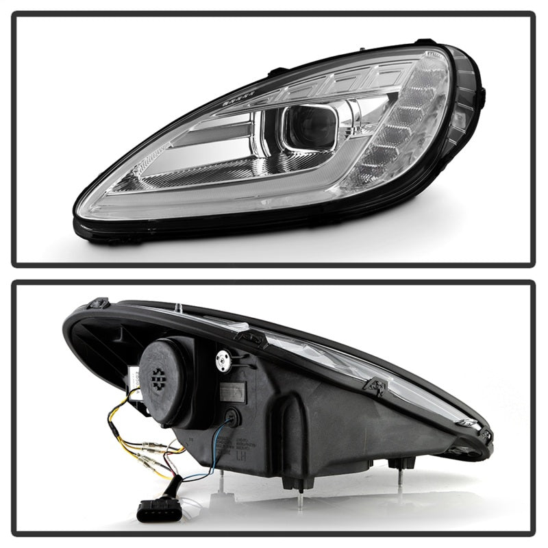 SPYDER 05-13 Chevy Corvette C6 Projector Headlights Seq LED Turn Signal w/SB DRL Parking Light 5087928