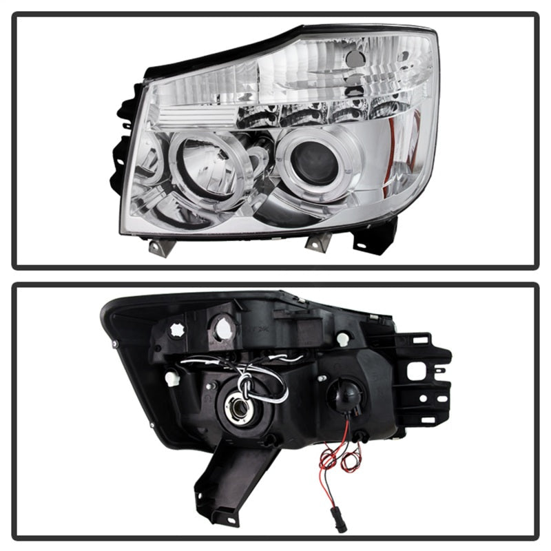 Spyder Nissan Titan 04-14/Armada 04-07 Projector Headlights LED Halo LED Chrm PRO-YD-NTI04-HL-C 5011589