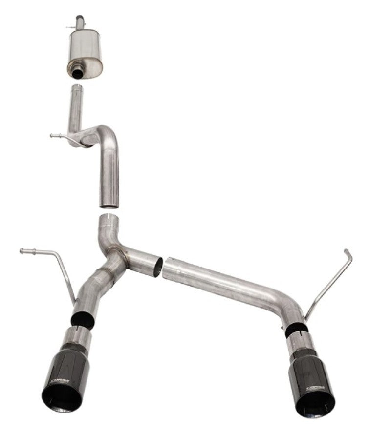Corsa 07-18 Jeep Wrangler JKU 3.6L Sport 2.75in Cat-Back Exhaust w/ Single 4in Black Tips 21122BLK