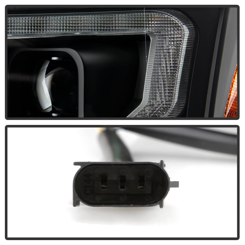 SPYDER 18-20 Ford F-150 Headlights - Halogen Model Only - DRL LED - Black PRO-YD-FF15018HALAP-SEQ-BK 5088475