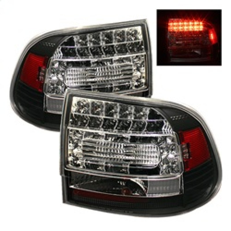 Spyder Porsche Cayenne 03-07 LED Tail Lights Black ALT-YD-PCAY03-LED-BK 5007063