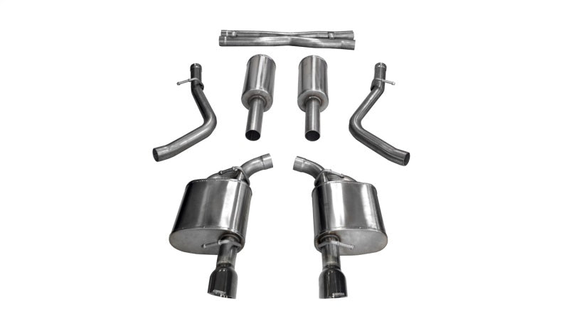 Corsa 17-18 Dodge Charger 5.7L V8 Xtreme Cat-Back Dual Rear Exit w/4.5in Black Tips 21004BLK