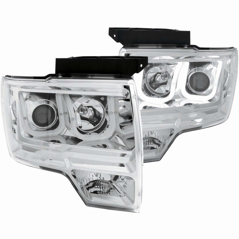 Anzo 2009-2014 Ford F-150 Projector Headlights w/ U-Bar Chrome